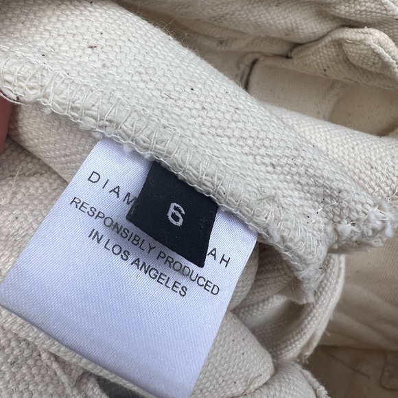 Diamond Leah | Designer | Natural Rigid Pant in dye free canvas | S - Picture 11 of 12